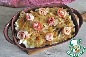 Картофельная запеканка в яично-сырной заливке Картофельная запеканка в яично-сырной заливке