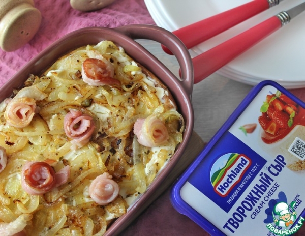 Картофельная запеканка в яично-сырной заливке Картофельная запеканка в яично-сырной заливке