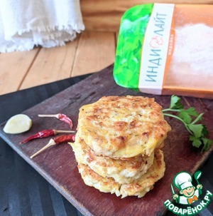 Картофельные драники с индейкой Картофельные драники с индейкой