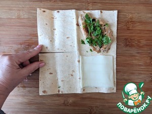 Конвертики из лаваша с индейкой и сыром Конвертики из лаваша с индейкой и сыром