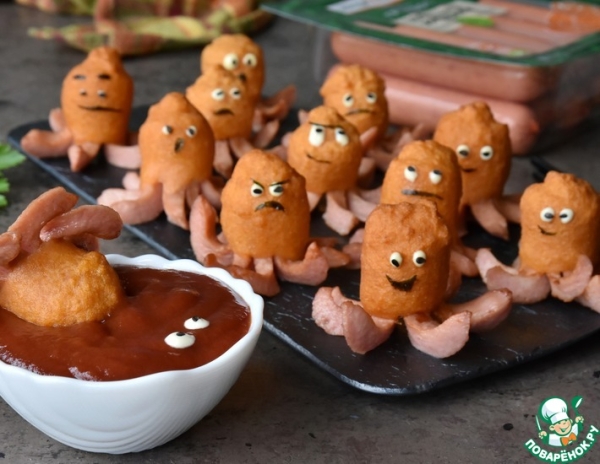 Корн доги "Осьминоги" Корн доги "Осьминоги"