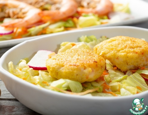 Котлеты из поленты и креветок Котлеты из поленты и креветок