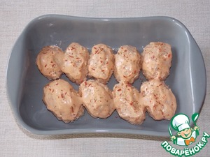 Котлеты с творожным сыром в духовке Котлеты с творожным сыром в духовке