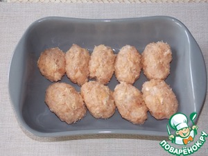 Котлеты с творожным сыром в духовке Котлеты с творожным сыром в духовке