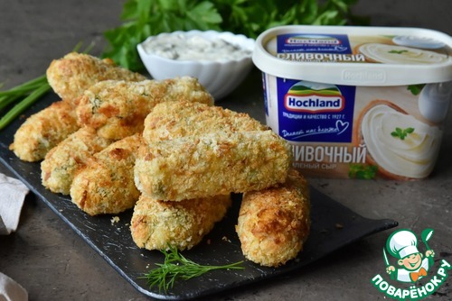 Крокеты с шпинатом и плавленным сыром Крокеты с шпинатом и плавленным сыром