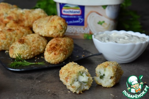 Крокеты с шпинатом и плавленным сыром Крокеты с шпинатом и плавленным сыром