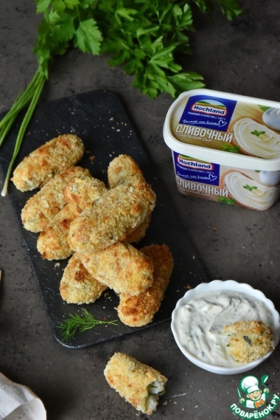 Крокеты с шпинатом и плавленным сыром Крокеты с шпинатом и плавленным сыром