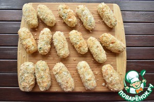 Крокеты с шпинатом и плавленным сыром Крокеты с шпинатом и плавленным сыром