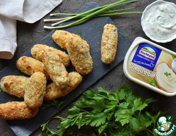 Крокеты с шпинатом и плавленным сыром Крокеты с шпинатом и плавленным сыром