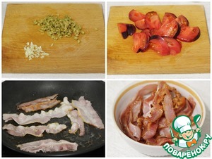 Круассаны с беконом и сыром