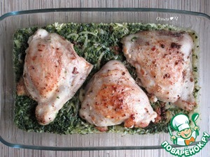 Курица в сливочном рисе со шпинатом Курица в сливочном рисе со шпинатом