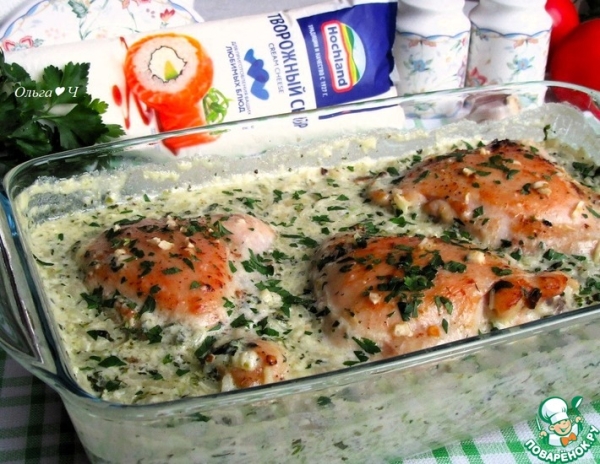 Курица в сливочном рисе со шпинатом Курица в сливочном рисе со шпинатом