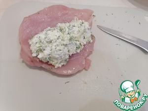 Куриные кармашки с необычной начинкой Куриные кармашки с необычной начинкой