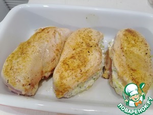 Куриные кармашки с необычной начинкой Куриные кармашки с необычной начинкой