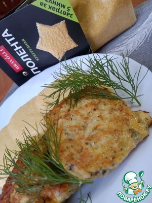 Куриные котлеты с чечевично-злаковой полентой Куриные котлеты с чечевично-злаковой полентой