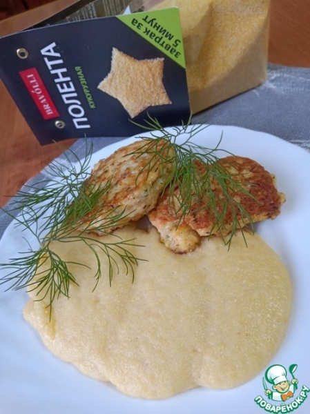 Куриные котлеты с чечевично-злаковой полентой Куриные котлеты с чечевично-злаковой полентой