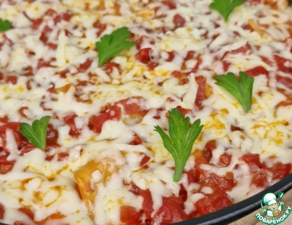 Ленивая лазанья с острым соусом Ленивая лазанья с острым соусом