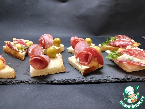 Мини-бутерброды "Ассорти" Мини-бутерброды "Ассорти"