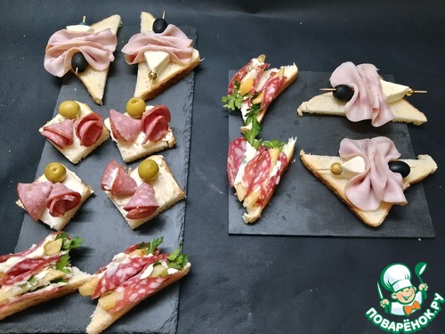 Мини-бутерброды "Ассорти" Мини-бутерброды "Ассорти"