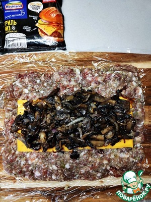 Мясной рулет с грибами