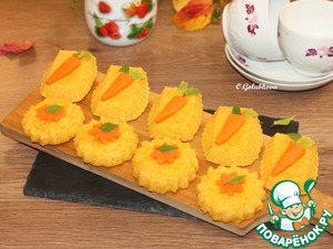 Морковный пудинг с рисовой полентой Морковный пудинг с рисовой полентой