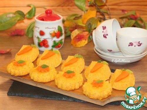 Морковный пудинг с рисовой полентой Морковный пудинг с рисовой полентой