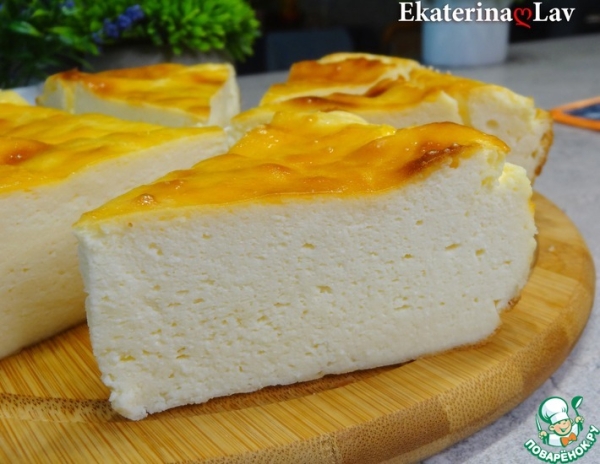 Нежная творожная запеканка с крахмалом Нежная творожная запеканка с крахмалом