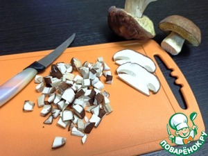 Омлет с белыми грибами и сыром