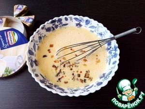 Омлет с белыми грибами и сыром