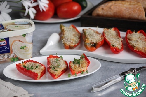 Острые перцы фаршированные сыром