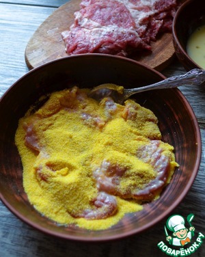 Отбивные в кукурузной поленте