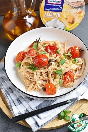 Паста с жареными помидорами Паста с жареными помидорами