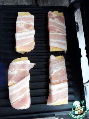 Полента в беконе на гриле