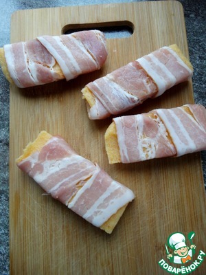 Полента в беконе на гриле