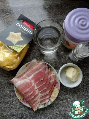 Полента в беконе на гриле