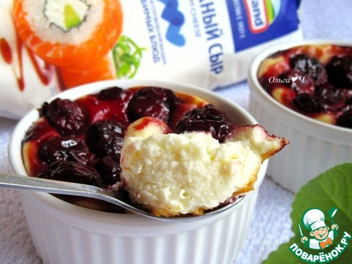 Порционный чизкейк "Вишня в облаках" Порционный чизкейк "Вишня в облаках"