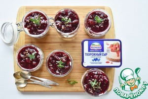 Порционный ягодный чизкейк без выпечки