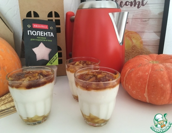 Рисовый крем с карамелью и яблоками Рисовый крем с карамелью и яблоками