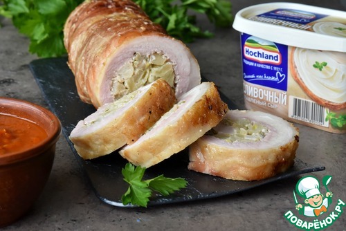 Рулет из свинины с цветной капустой