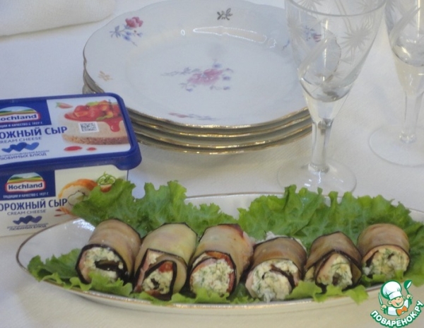 Рулетики из баклажанов Рулетики из баклажанов