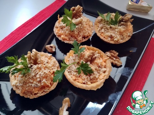 Салат "Белочка" в тарталетках Салат "Белочка" в тарталетках