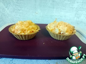 Салат "Белочка" в тарталетках Салат "Белочка" в тарталетках