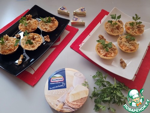 Салат "Белочка" в тарталетках Салат "Белочка" в тарталетках