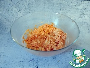 Салат "Белочка" в тарталетках Салат "Белочка" в тарталетках