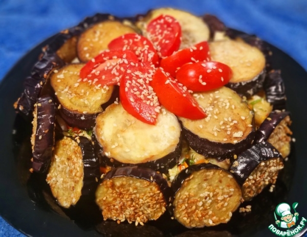 Салат из баклажанов и пекинской капусты