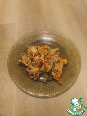 Салат с фаршем и овощами