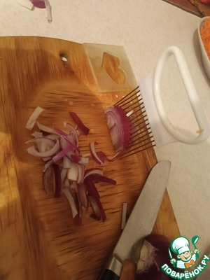 Салат с фаршем и овощами