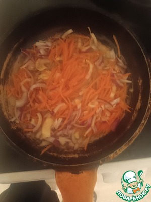 Салат с фаршем и овощами