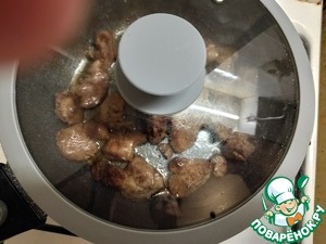 Салат с куриной печенью