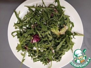 Салат с куриной печенью